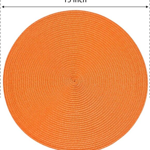 FunWheat Round Braided Placemats Set of 6 NWT - Picture 7 of 8